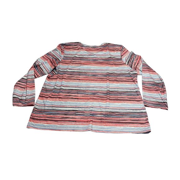 Coral Bay Energy Shirt Women's 1X Multicolor Striped Polyester Stretch Pullover - Picture 3 of 6